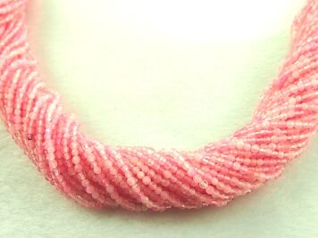 Jade Kugeln facettiert 2mm Bright Pink Schnur ca.. 40cm