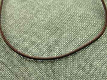 Baza Naszyjnika Satynowa z zapięciem 3mm ciemny brąz 47cm