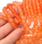 Jadeit Kulka 6 mm Gładki Pomarańczowy Półprzezroczysty - 2