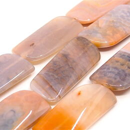 Agat Chalcedonowy Prostokąt Ścięty 40x20 mm