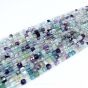 Fluoryt Kostka Fasetowana 5x5 mm Sznur 40cm - 2