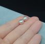 Kolczyki Sztyfty z Różową  Perłą 8 mm nr 20 - 2