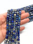 Lapis Lazuli Kostka Fasetowana 6 mm Sznur 40cm  - 2