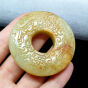 Amulet Medalion Jadeit Antyczny Rzeźbiony Zawieszka 54 mm - Moneta - 3