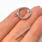 Zapięcie Toggle Stal Ciemne Srebro 16 mm - 2