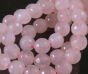 Quartz rosa, 12mm facettierte Kugeln, Seile 40cm, 33-Ball - 2