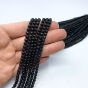 Onyks Matowy Kule Fasetowane 4mm Sznur 40cm  - 2