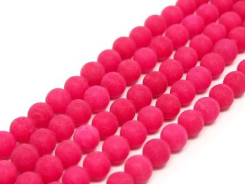 Jade Matt Kugel 6mm Rosa