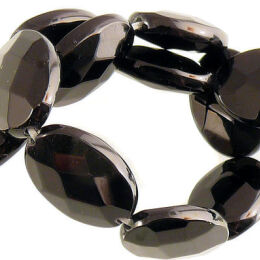 Onyx Ovals 14 / 10mm facettiert, Seil 40 cm 27 Ovale