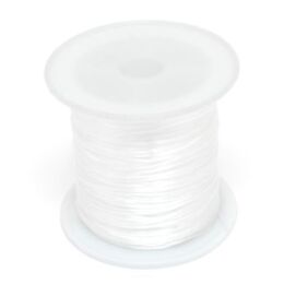  Silikongummi fuer Schmuckherstellung 0.5mm weiß Spule 15 Meter