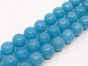 Quartz Kugeln 12mm, blau Schnur 33pcs