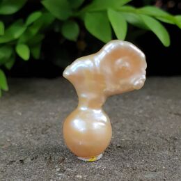 Perła Sztuka Naturalna Różowa Barok 31x19 mm  Nr.4