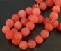 Jade Matt Kugeln 6mm Raspberry Red Rope ca.. 40cm - 2