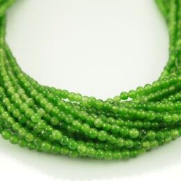 Jadekugeln 3mm dunkelgrüne Schnur 38cm