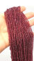 Granat Kulka Fasetowana 3 mm Sznur 40cm - 2