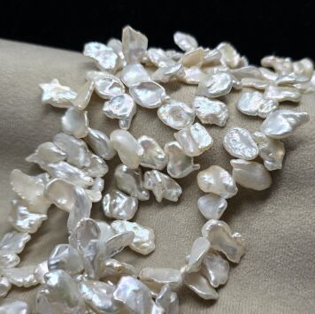 Perła Naturalna Biała Keshi 16x11x2,5 mm 