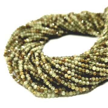 Granat Zielony Grossular Kulka Fasetowana 2.5  mm 