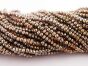 Fianit Oponki Fasetowane 3/2 mm Oliwkowo-złote 