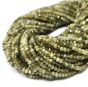 Granat Zielony Grossular Oponka Fasetowana 3x2 mm - Sznur 40cm 