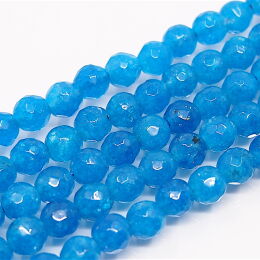 Jadeit Lazurowy Kulka Fasetowana 6 mm