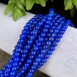 Jadeit Kulka 4mm Granatowy Gładki 