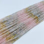 Morganit Oponka Fasetowana 3x2 mm Sznur 40 cm - 3