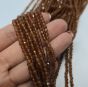 Hessonite Facettierte Kugeln 2mm Diamond Cut Rope 33cm - 2
