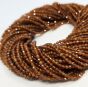 Hessonite Facetted Round balls 2mm Diamond Cut 33cm cord