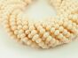 Fianit Oponki Fasetowane 6/4.5mm Pastelowe Kremowe Sznur 44cm