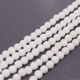 Weiß Jadekugeln 4.5mm Schnur 40cm