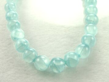Halbtransparent Jade kugeln 12mm Marine Schnur 40cm