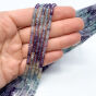 Fluoryt Oponka Fasetowana 3x4 mm - Sznur 40cm - 2