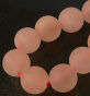 Quartz Rosa Kugeln Matt 12mm Schnur 31pcs - 2