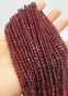 Granat Kulka Fasetowana 4 mm Sznur 40cm  - 2