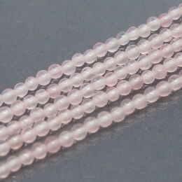 JJadekugeln 3mm Bright Pink 38cm Schnur