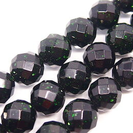 Piasek Pustyni Zielony Kulka Fasetowana 14 mm