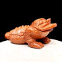 Rzeźba, Żaba z Monetą, Piasek Pustyni 10,5 / 5,5 / 4,4 cm - 3