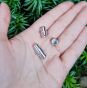 Zapięcie Magnetyczne 12 x 8 mm otwór 5 mm, Ciemne Srebro - 2