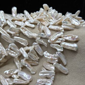 Perła Naturalna Biała Keshi 20x7x4 mm 