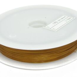 Schmuck Seil 0.38mm dunkles Gold Spule 100 Meter
