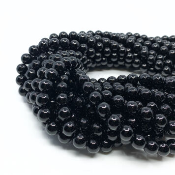 Onyks Kule 8mm Błysk Sznur 40 cm 
