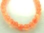 Halbtransparent Jade kugeln 12mm orange Schnur 40cm