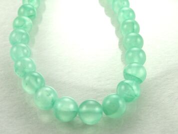 Halbtransparent Jade kugeln 12mm Turquoise Schnur 40cm