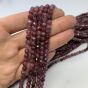 Rubin Kulka Fasetowana 5 mm Sznur 40cm - 2