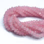 Różowy Kwarc Oponka Fasetowana 6x4mm Sznur 40cm