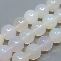 Chalcedon Weiße Bälle 12mm, 33 Stück
