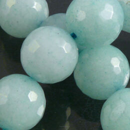 Jade Color Balls 10mm facettierten Mint Schnur 38pcs