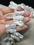 Perła Naturalna Biała Keshi 24x8x4 mm  - 2