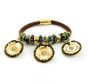 Etno Bracelet Natural Leather 19cm Crystal - 3