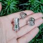 Magnetic clasp on the links 23mm dark silver - 2